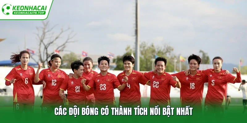 Các đội bóng có thành tích nổi bật nhất