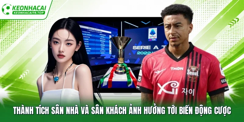 Thành tích sân nhà và sân khách ảnh hưởng tới biến động cược