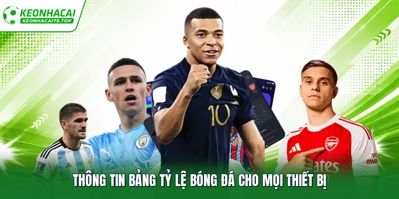 Thông tin bảng tỷ lệ bóng đá cho mọi thiết bị
